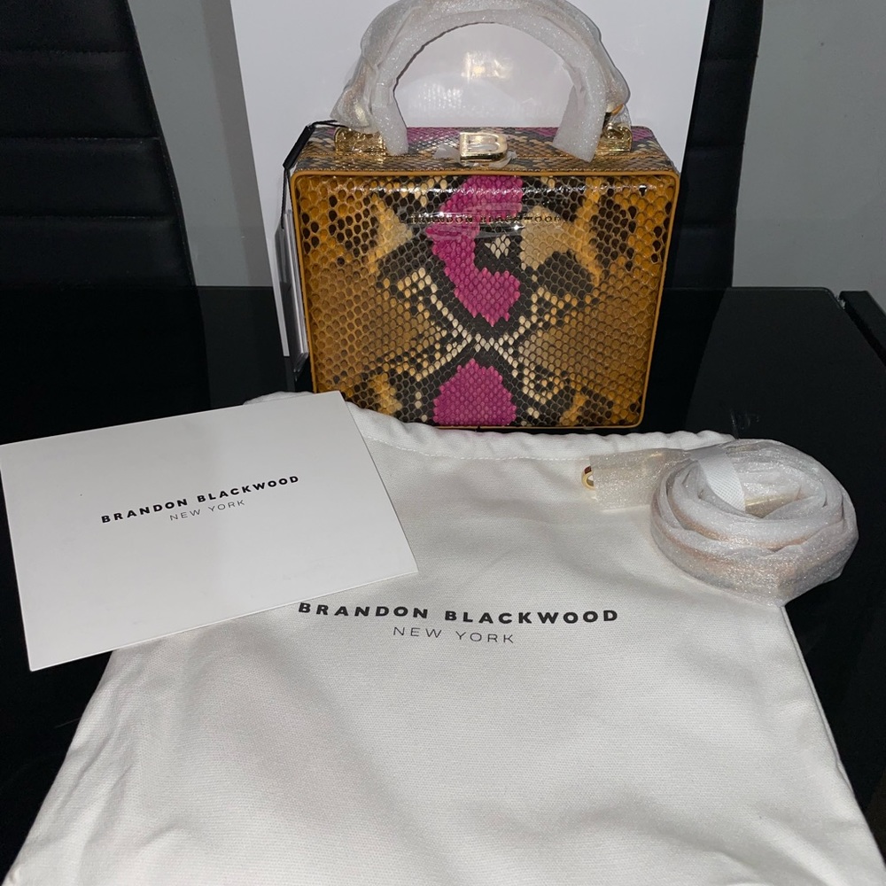 Brandon Blackwood Fuschia Snakeskin Kendrick Trunk - Picture 9 of 9
